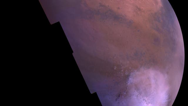 Die Südhalbkugel des Mars im Winter