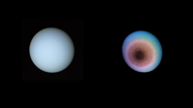 Uranus in Echt- und Falschfarben