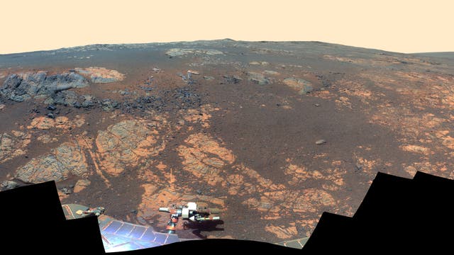 Das "Matijevic Hill"-Gebiet auf dem Mars, aufgenommen vom NASA-Rover "Opportunity".