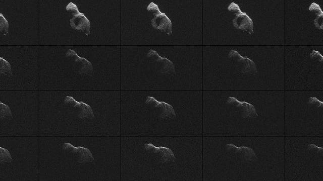 Der erdnahe Asteroid 2014 HQ124 in 20 Radarbildern