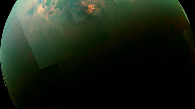 Sonnenreflexion auf dem Titan