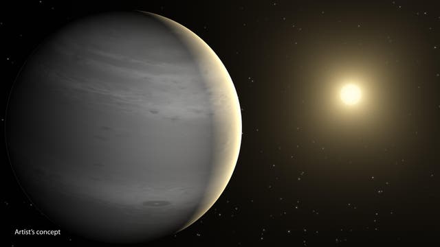 Künstlerische Darstellung des Planeten GJ 436b mit Helium-Atmosphäre