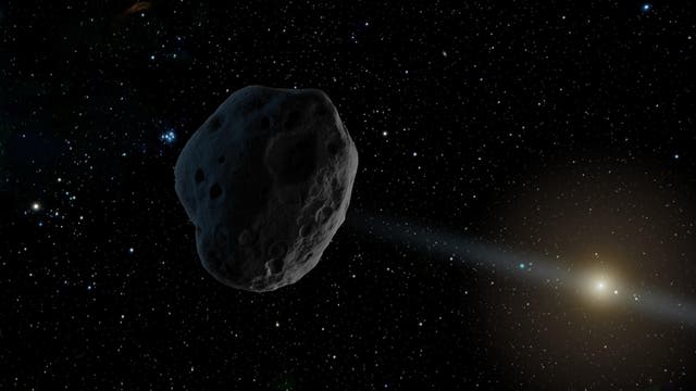 Komet 2016 WF9 passiert Jupiter - entdeckt von NEOWISE (künstler. Darstellung, Symbolbild)
