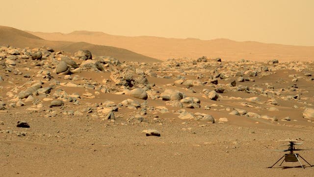 Marshelikopter Ingenuity auf dem »Airfield D« am 15. Juni 2021.