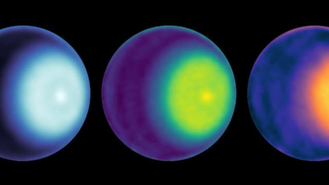 Uranus in verschiedenen Wellenlängen