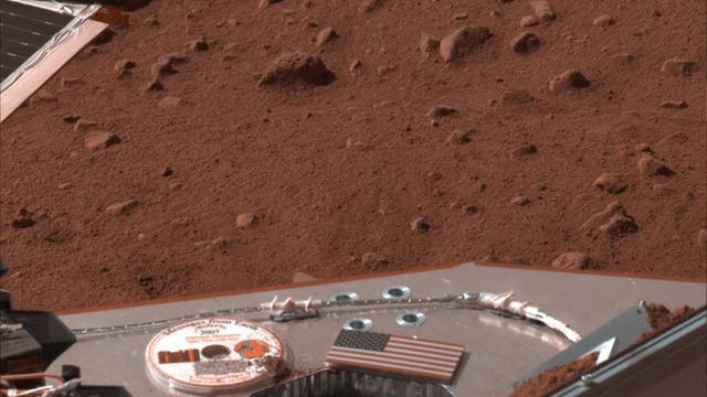 Blick in die Marswüste am Phoenix-Landeplatz