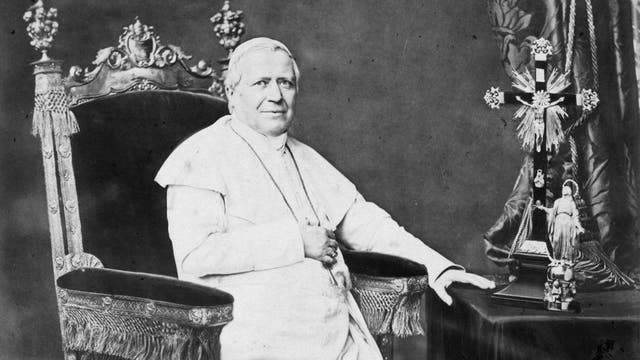 Papst Pius IX. auf einer Fotografie um 1864.