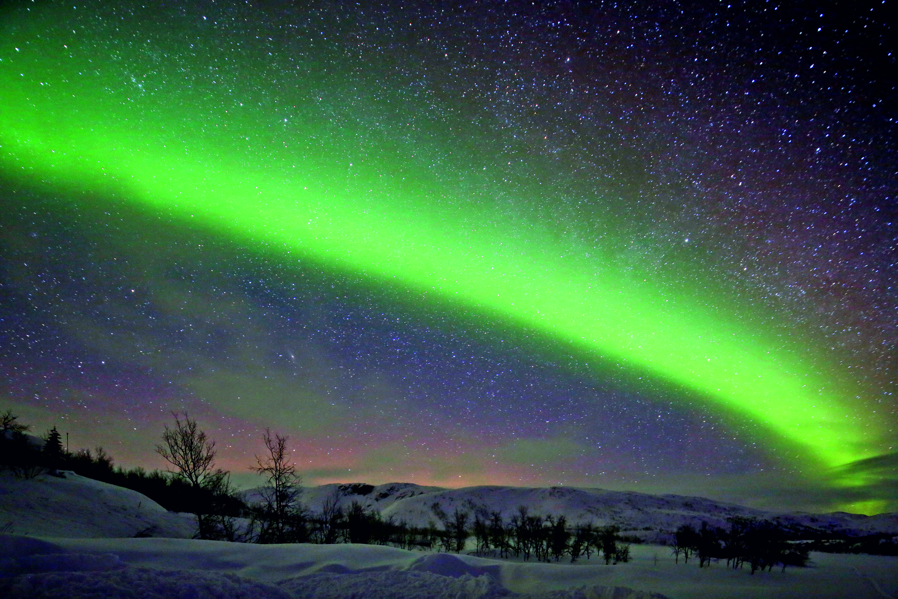 Polarlichter nordwestlich von Kiruna, März 2013
