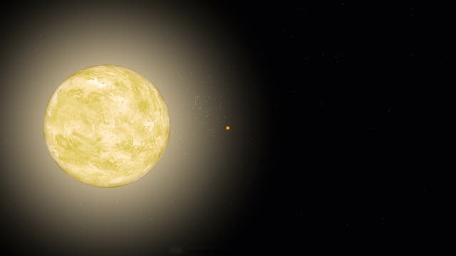 Der Gasriese HAT-P-2 b umläuft seinen Stern einmal alle 5,63 Tage auf einer stark elliptischen Umlaufbahn.