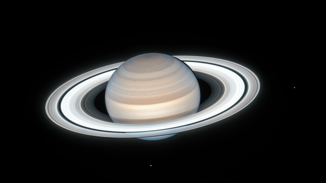Saturn samt Ringen im sichtbaren Licht, aufgenommen am 4.Juli 2020.
