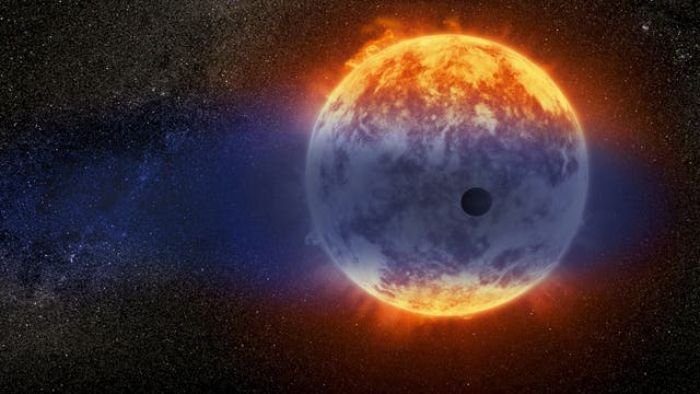 Verdampfender Exoplanet - künstlerische Darstellung