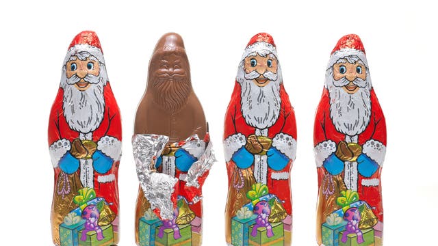 Schokoladen-Weihnachtsmänner