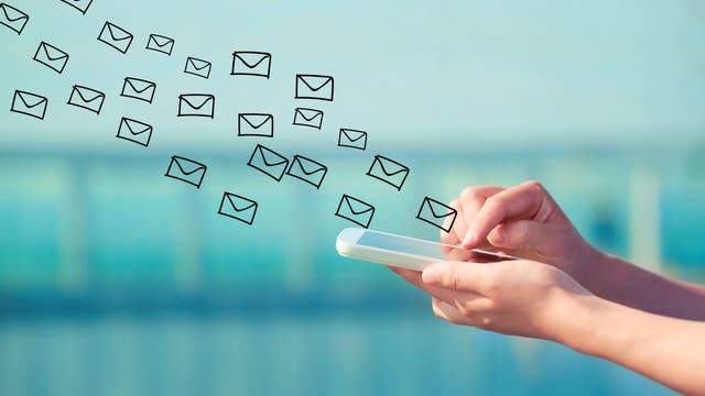 Smartphone verschckt E-Mails 
