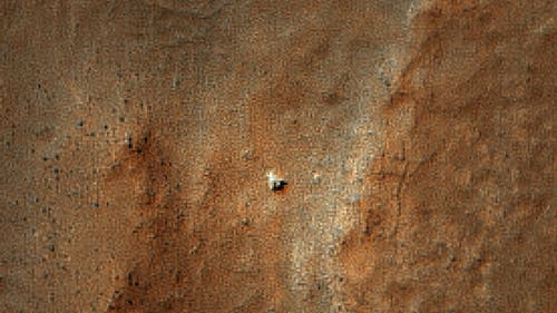 Marsrover Spirit aus dem Orbit
