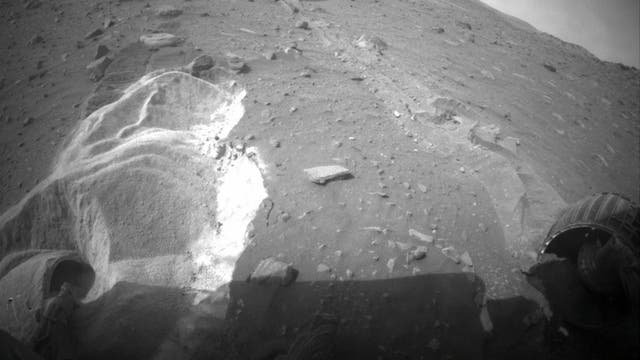 Weicher Boden behindert Marsover Spirit
