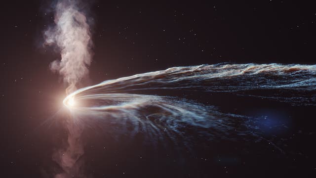 Schwarzes Loch zerreisst Stern