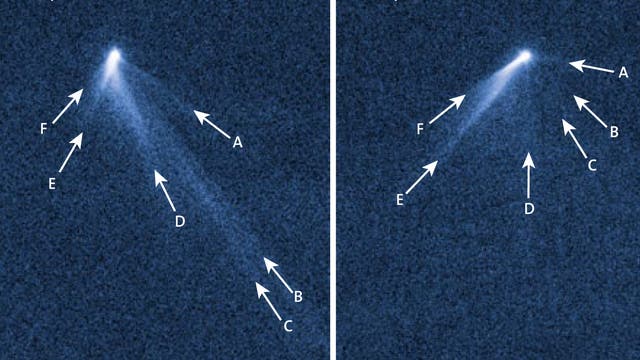 Asteroiden P/2013 P5 mit Staubschweifen