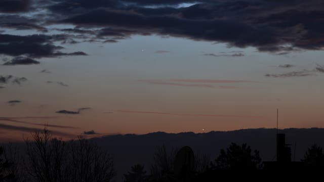 Merkur und Venus am Abendhimmel