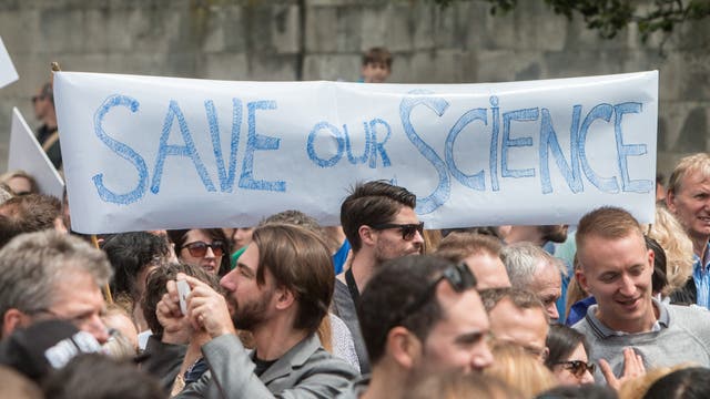 Wissenschaftler protestieren