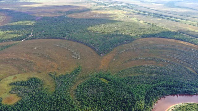 Vor mehr als 8000 Jahren hatten Wildbeuter in Sibirien eine Siedlung samt Wällen und Gräben errichtet. Die befestigte Anlage thronte einst auf einem Geländesporn am Amnya-Fluss.