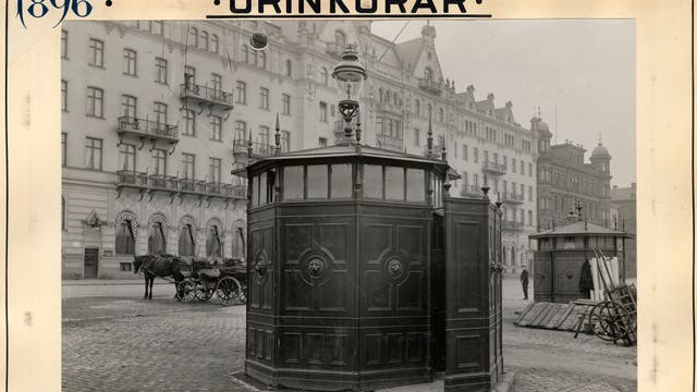 Eine öffentliche Toilette in Stockholm 1896