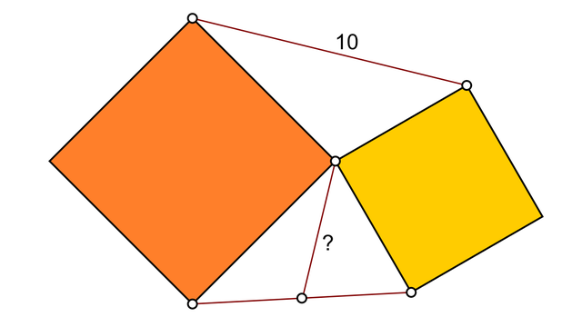 Geometrisches Rätsel mit Quadraten