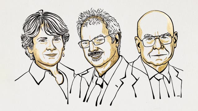 Chemie-Nobelpreisträger 2022: Carolyn Bertozzi (links), Morten Meldal (Mitte) und Barry Sharpless (rechts)