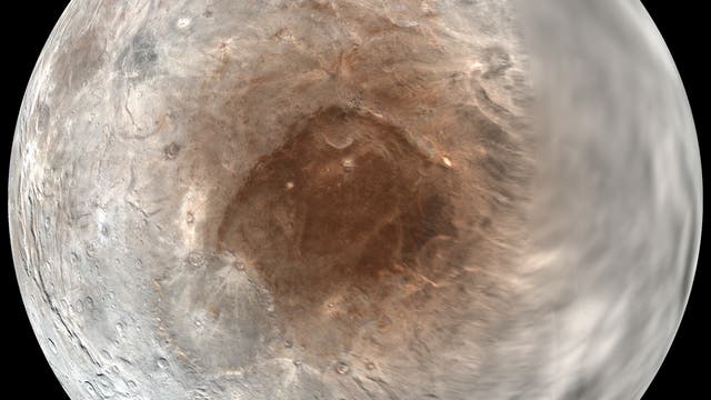 Übersichtsbild der Nordhemisphäre von Charon