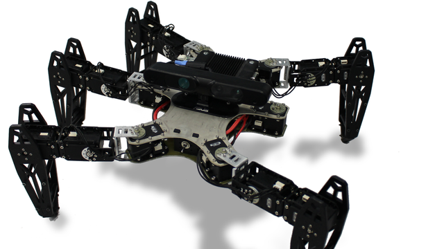 sechsbeiniger Roboter verlor ein Bein