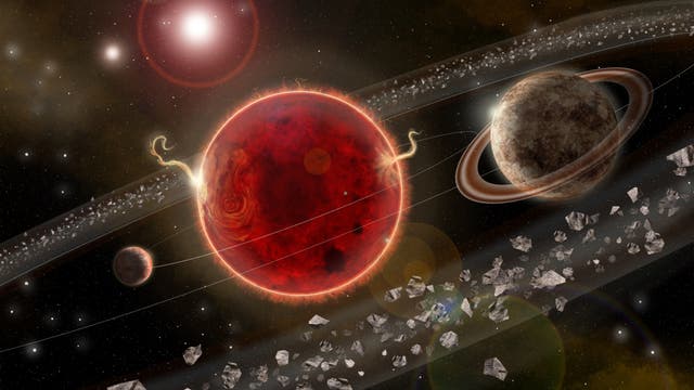 Künstlerische Darstellung des Panetensystems Proxima Centauri