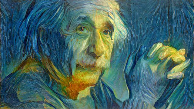 Albert Einstein nach Vincent van Gogh