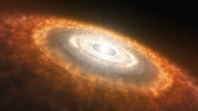 Protoplanetare Scheibe eines jungen Planetensystems