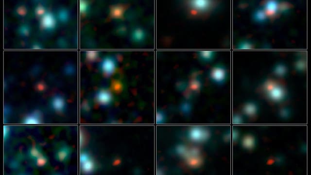 ALMA-Bilder von Galaxien mit ausgeprägter Sternentstehung