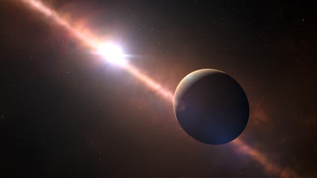 Exoplanet Beta Pictoris b (künstlerische Darstellung)