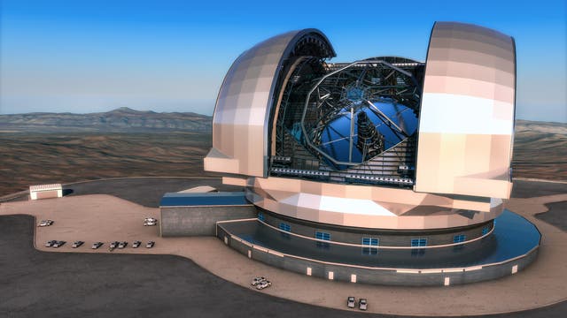 Das Riesenteleskop E-ELT (Computergrafik)