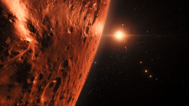 TRAPPIST-1: Roter Zwerg mit sieben Planeten (künstlerische Darstellung)