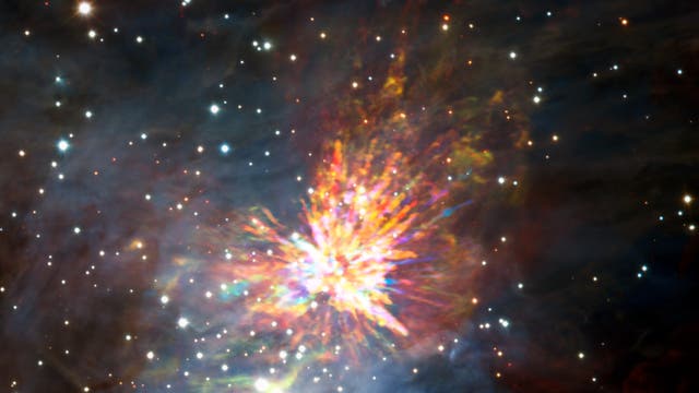 Ungeheures stellares Feuerwerk im Orionnebel