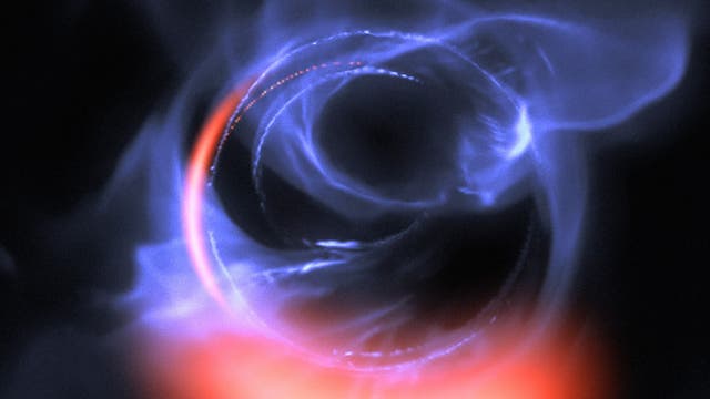 Simulation eines Schwarzes Lochs wie das im Herzen der Milchstraße