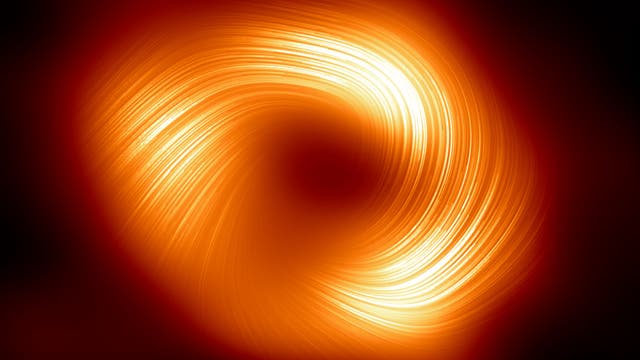 Magnetfeldstruktur um das Schwarze Loch Sagittarius A*