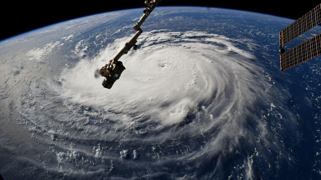 Hurrikan Florence, von der ISS aus gesehen