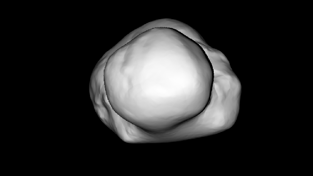 Dreidimensionales Modell des Kerns des Kometen 67P