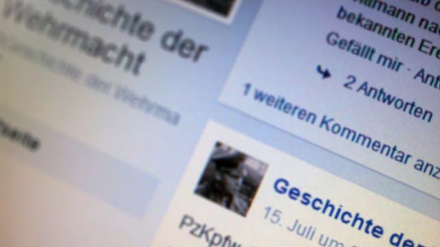 Screenshot der Facebook-Seite "Geschichte der Wehrmacht"
