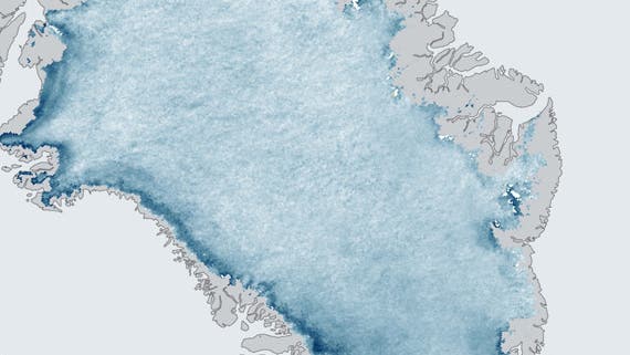 Grönlands Eis wird dunkler