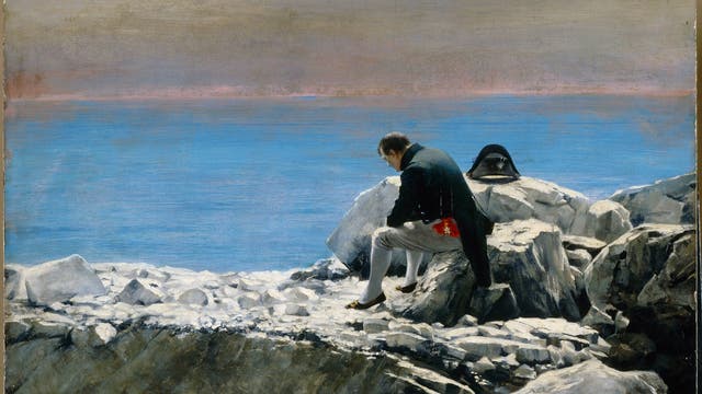 Napoleon auf St. Helena. Gemälde von Oskar Rex (1857–1929).