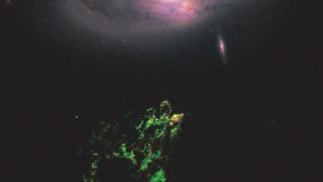 Hanny's Voorwerp (Aufnahme des Weltraumteleskops Hubble)