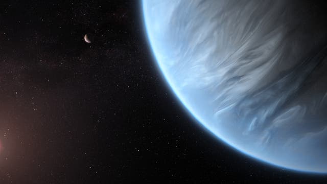Exoplanet K2-18b (künstlerische Darstellung)
