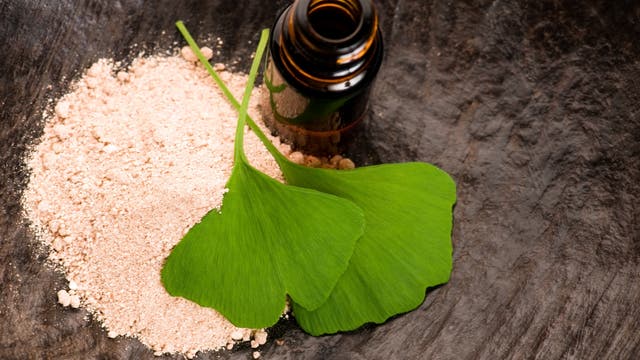 Ginkgo-Extrakt in Kapseln, Tabletten oder Pulver stammt aus den Blättern der chinesischen Baumart »Ginkgo biloba«.