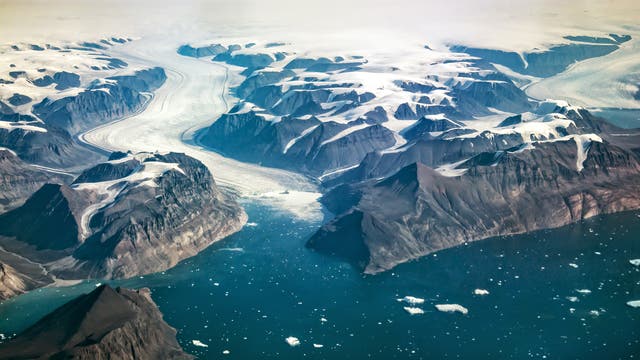Eine Gletscherzunge im Westen Grönlands