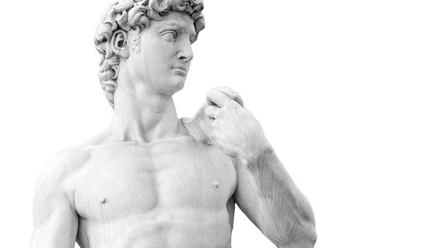 Monumentalstatue des David von Michelangelo Buonarotti