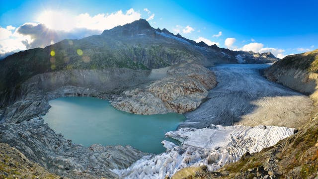 Der Große Rohnegletscher im Schweizer Kanton Valais
